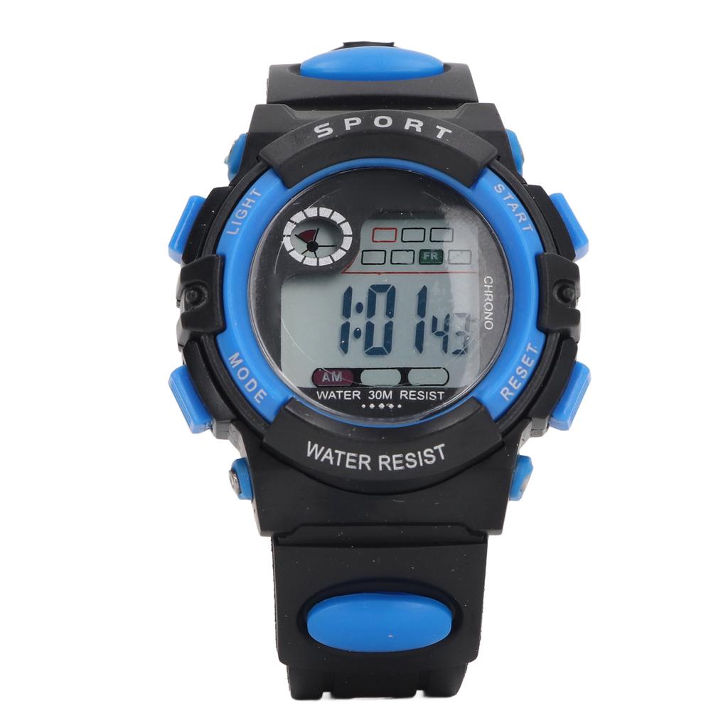 Kids Watch with LED Backlight for 5 To 17 Years Old Boys 12 24H Weekly Calendar Alarm Clock 50M Waterproof Digital