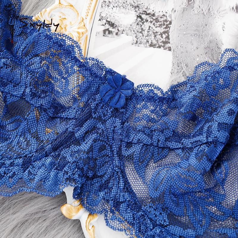 Dámské sexy krajkové podprsenky Push Up Braletka Vyšívaná podprsenka Vykrojená podprsenka Dámské spodní prádlo s kosticemi