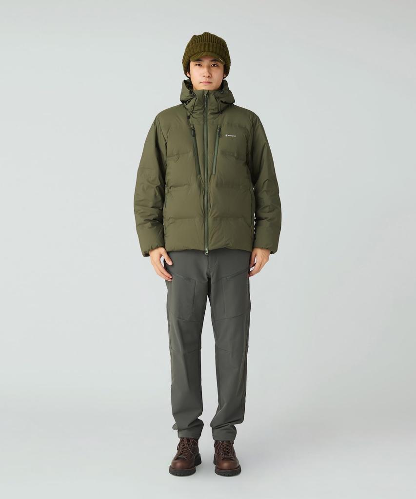 Snow Peak Seamless Hooded Down Jacket Outerwear Jacket with Down and Dark Size L SPF-JK-25AU904, Insulation, Men's Women's, Olive,