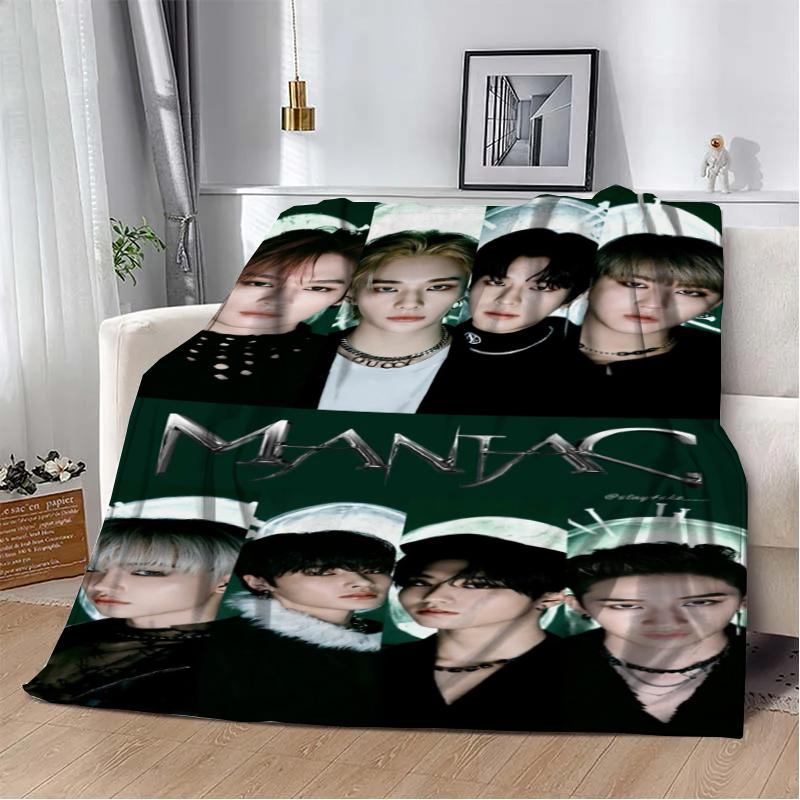 3D KPOP S-Stray-K-Kids Throw blanket Picnic blanket Warm Flannel blankets Home Couch bed linings blankets for beds Birthday Gift