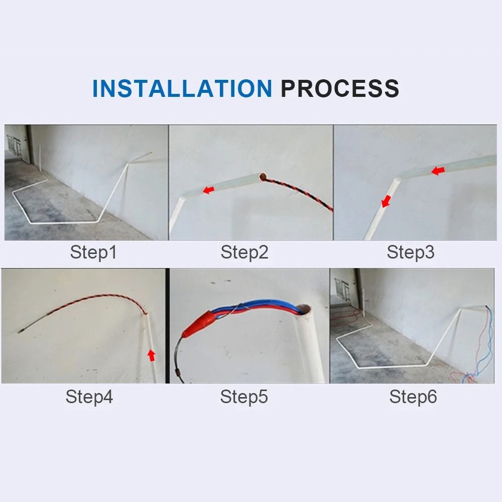 1Roll New 5/10/15/20/25/30M Cable Puller Nylon Electrician Spring Tape Wall Wire Lead 3mm Guide Push Puller Wiring Aid Tool