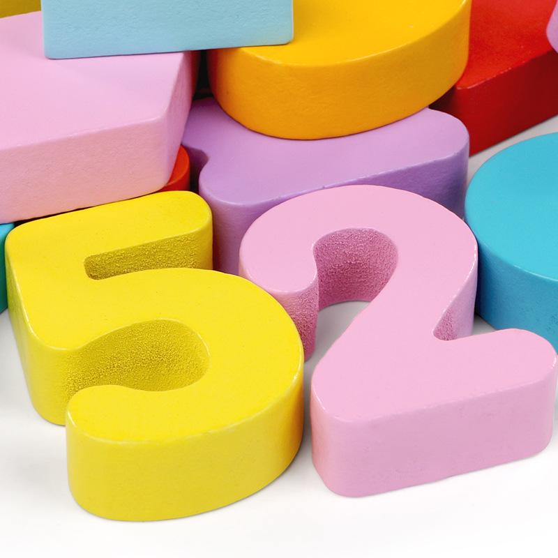Colorful Wooden Alphabet & Number Puzzle for Children's Early Education