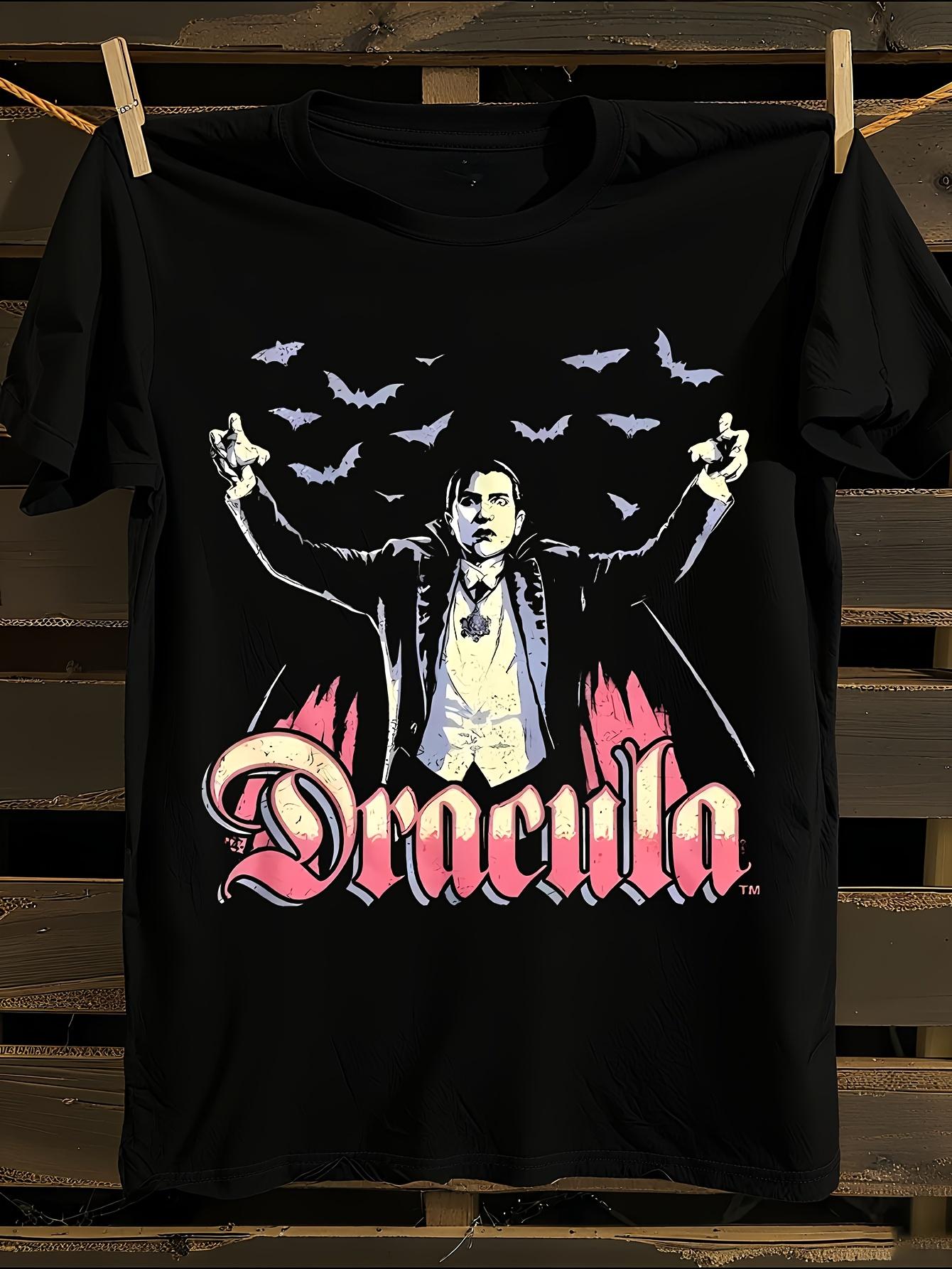Gothic Dracula Vampire Bats Graphic Tshirt S