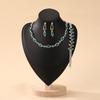 Water Drop Bridal Jewelry Set With Colorful Water Drill For Fashion Women