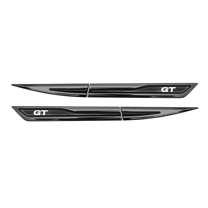 

For MG ZS HS GT HECTOR MG3 MG5 MG6 MG7 2pcs Auto Door Fender Side Blade Badge Car Body Anti Scratch Metal Sticker GT чёрный
