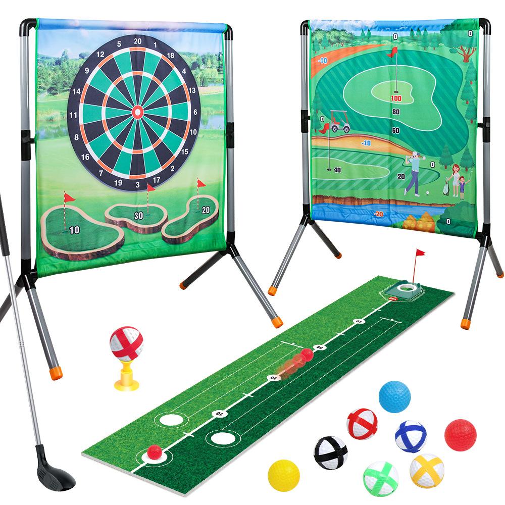 Children'S Golf Game Rack Set 3-In-1 Sticky Ball Throwing Game Indoor Competitive Leisure Toy