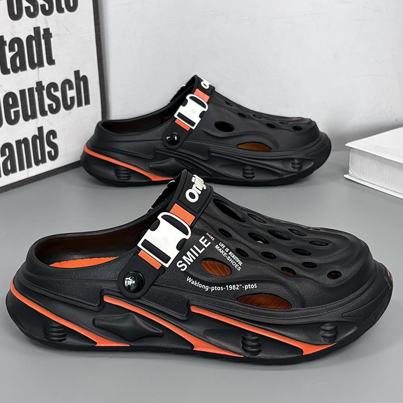 Hole shoes men's 2025 new summer outer wear men's outdoor seaside wading beach shoes youth casual sandals