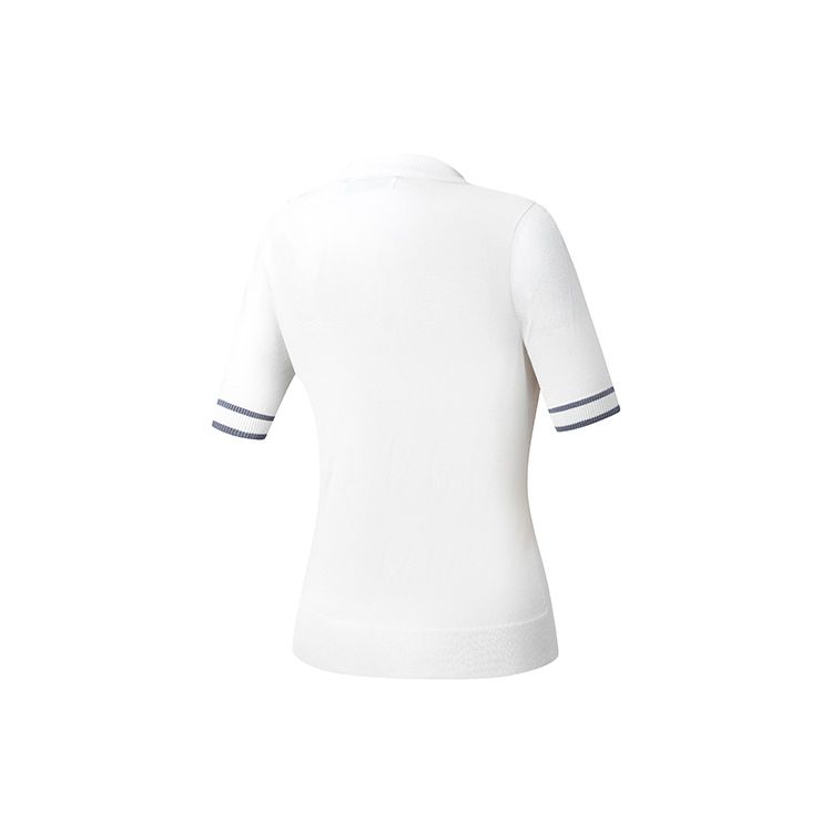 Fila Color Block Casual Short Sleeve Knit Top Women Tops Blue White A11W315419F-BU