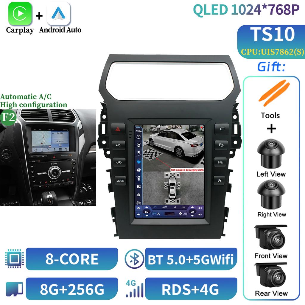 9.7inch Android Car Stereo Radio Multimedia Video Player For Ford Explorer 5 2011-2019 Navigation Carplay Automotive Screen GPS