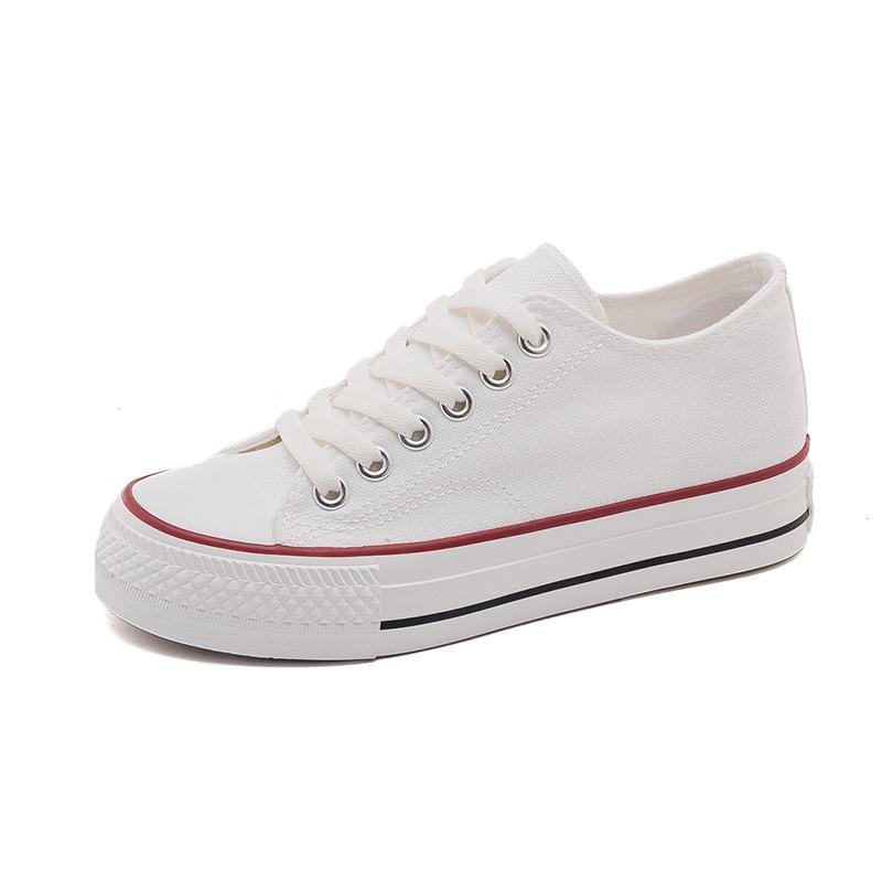 

Platform canvas shoes women s shoes spring and autumn new inner heightening board shoes Korean version ulzzang versatile cloth shoes 35