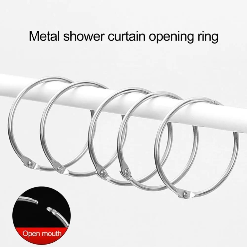 12PCS Circular Shower Curtain Hooks Rust Proof Curtain Rings Curtain Hang Holder Curtain Rod