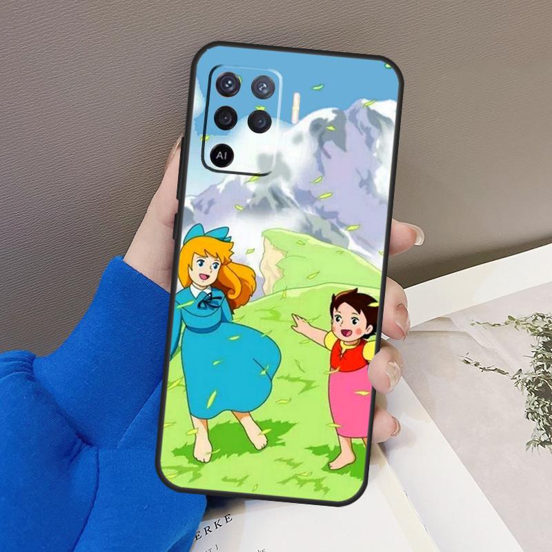 Cartoon Heidi Phone Case For OPPO A54 A74 A94 A53S A1K A15 A16 A3S A5S A83 A91 A93 A5 A9 A53 A31 A52 A72