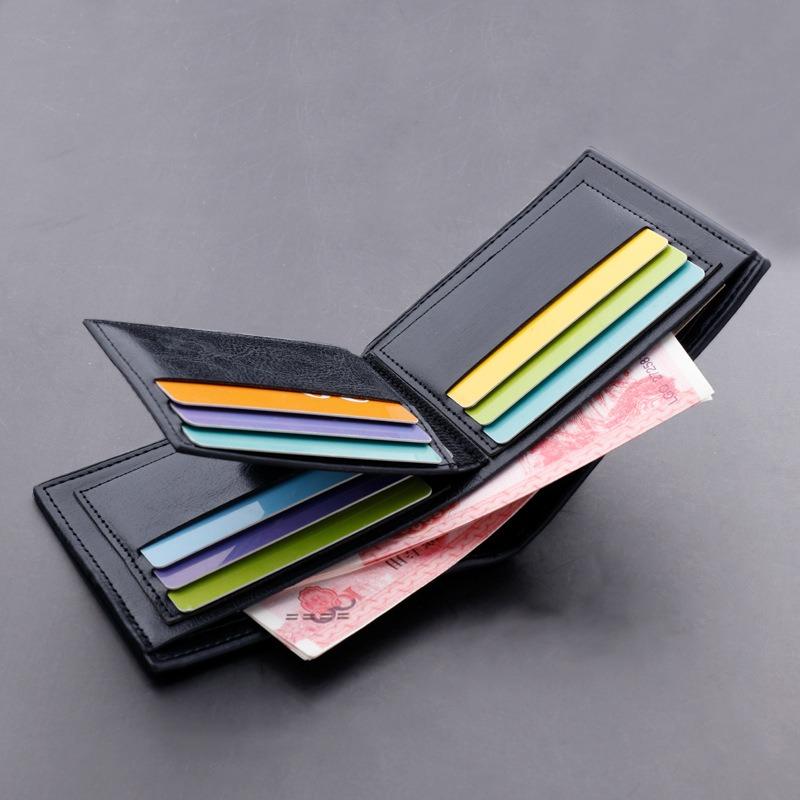 Wallet Men's Multi Slot Card Bag Fashionable Solid Color Wallet Horizontal Version Can Hold Driver's License