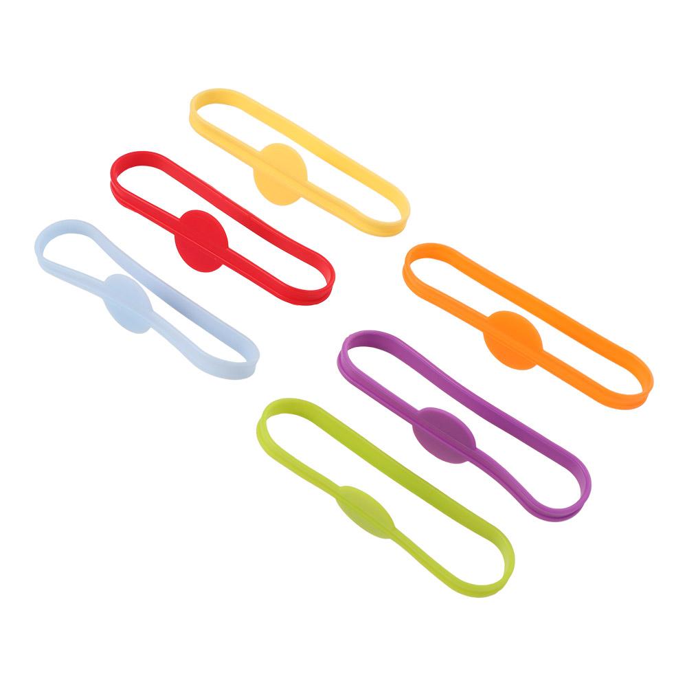 24pcs Kitchen Supplies Silicone Drinking Cup Strip Tag Ring Extendable Wine Cup Marker Mixed Color Drink Bottle Recognizer Club