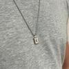 Stylish 26 Letter Necklace for Men Boys, Waterproof Stainless Steel Square Pendant Necklace, Alphabet Initial Collars, Gifts