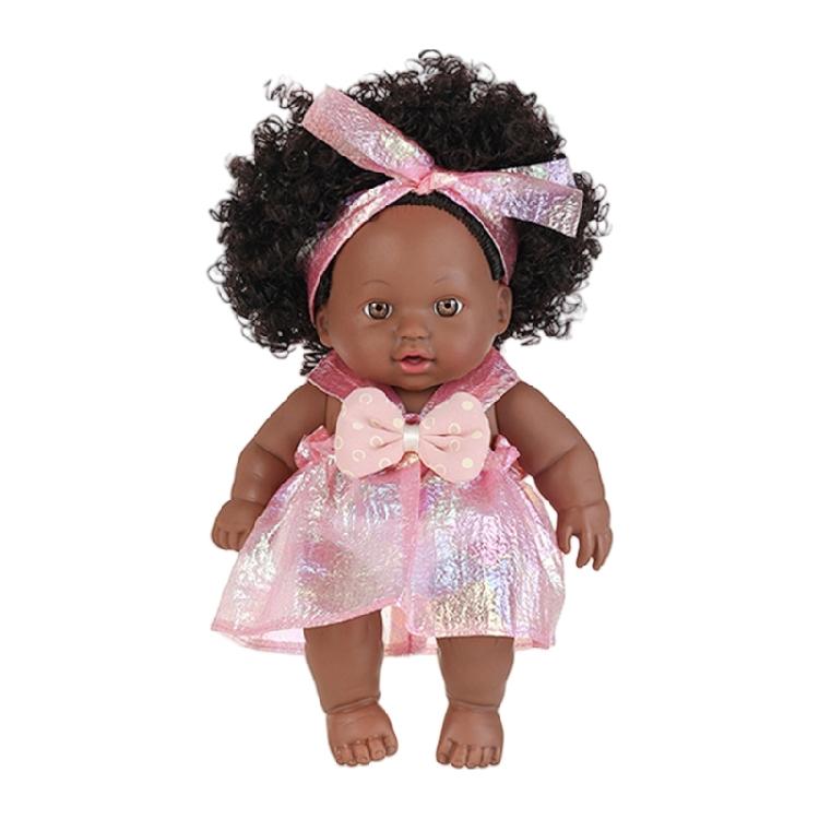 

8inch Full Vinyls Reborns Dolls Life Like African Black Dolls For Children Companion And Role Playing Education Toy
