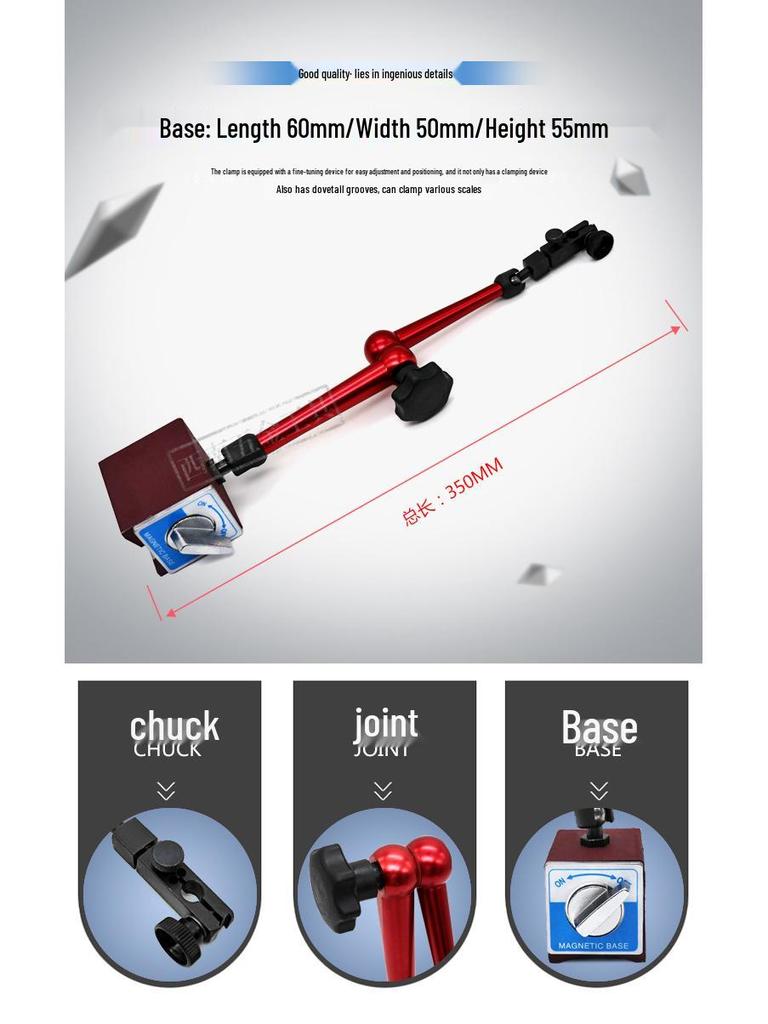 Universal Magnetic Dial Indicator Stand with Strong Magnetic Base