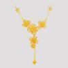 Golden Plum Blossom Necklace: Elegant Vietnamese Sand Gold with Floral Clavicle Chain Design.