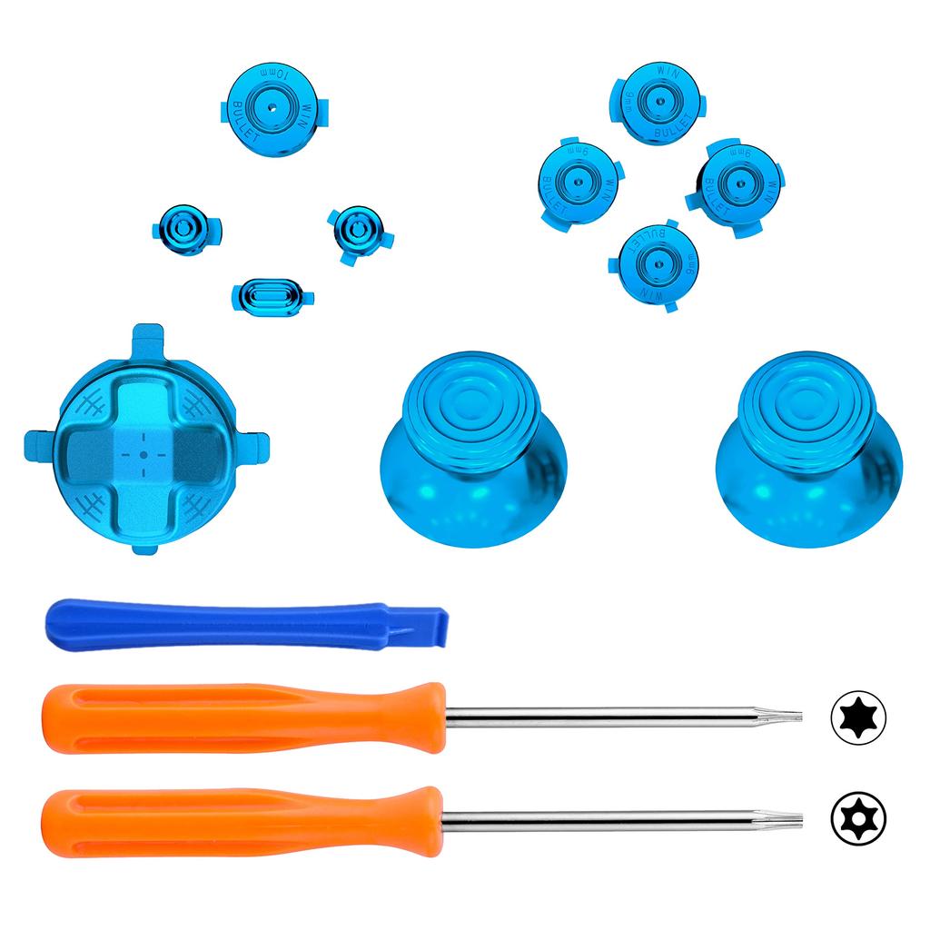 eXtremeRate Metal Buttons for Xbox Core Wireless Custom Aluminum Alloy ABXY and Home Key Replacement Parts for Xbox Series X S Controllers Controller,