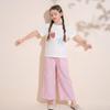 Girls' Strawberry Star T-Shirt & Pink Plaid Pants Set