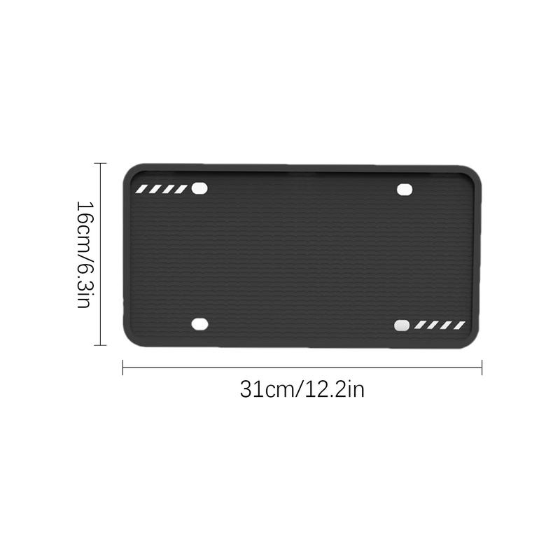 License Plate Holder Silicone Automotive License Plate Bracket Weather-Proof Us Car License Plate Protective Holder For Most