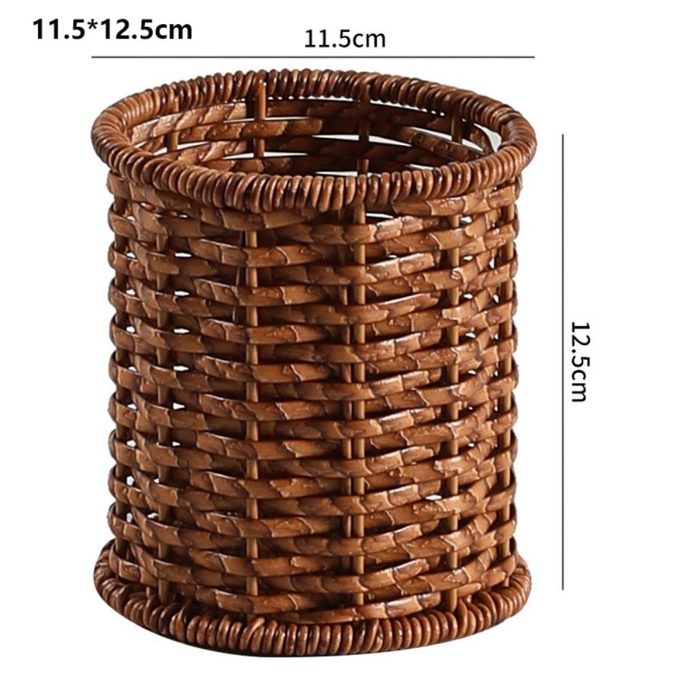 Household Rattan Wicker Basket Restaurant Serving Tabletop Display