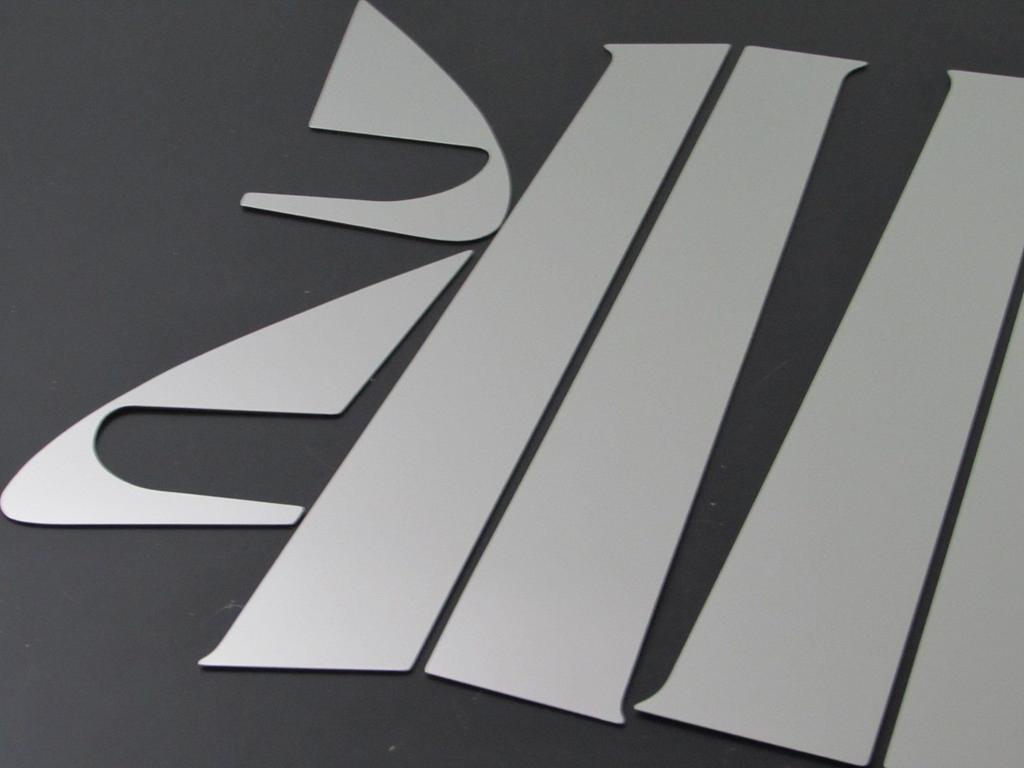 BRIGHTZ March K13 Ultra Mirror Plated Pillar Panel Covers for Toyota without Visors 4743 (8-Piece Set) [PIL-SIL-346]