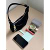 IELGY Ladies Underarm Bag All-Match Lazy Style Black Portable Croissant Bag
