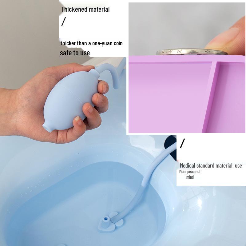 Squat-Free Bidet Sitz Bath Basin for Elderly, Postpartum & Pregnant Women, Male & Female Care.