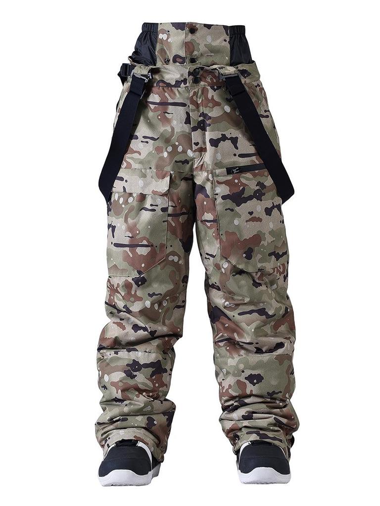 Unisex Windproof Waterproof Camouflage Ski & Snowboard Pants for Winter Outdoor Activities