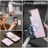 For iPhone XS 5.8 inch/iPhone X Case JEEHOOD J09 RFID Blocking Card Holder Leather Back Phone Cover Compatible with MagSafe