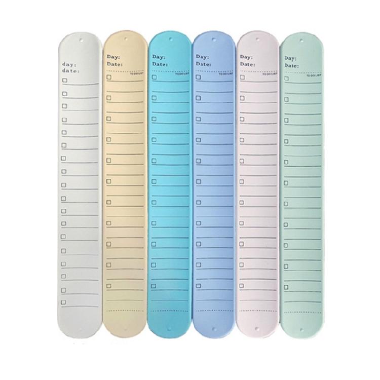 

Multifunctional Slap Bracelets, Memos Pad, Ruler, Writable Erasable Wrist Reminders Bracelets for Memos Notes Timetable
