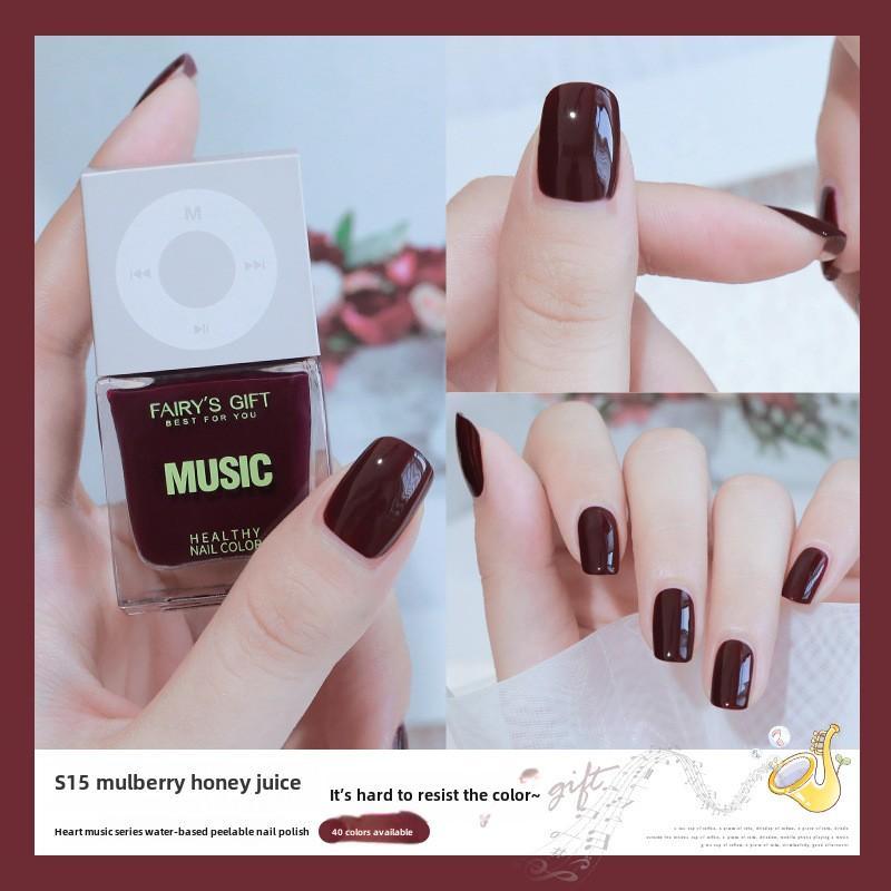 New Water-based Nail Polish, No-bake, Long-lasting, Fast-drying Peelable Nail Polish, Odorless, Transparent and White Nail Polish