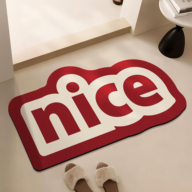 

Коврик для туалета Диатомовый ил Абсорбирующий коврик Ванная комната Нескользящий и противокапельный коврик для ног Ковер для ванной в кремовом стиле 40X60cm 15.7X23.6in