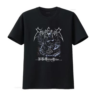 EMPEROR In The Nightside Eclipse Black T Shirt Front Back Print X Large Band Merch Heavy Metal  Vintage Washed