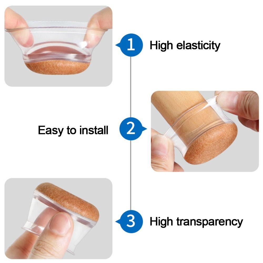 Reduce Noise Table Foot Cover Transparent Furniture Pads New Chair Leg Covers