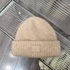 Autumn and winter wool hat women's loose sticker big head circumference beige cold hat warm and thickened new ear protection knitted hat