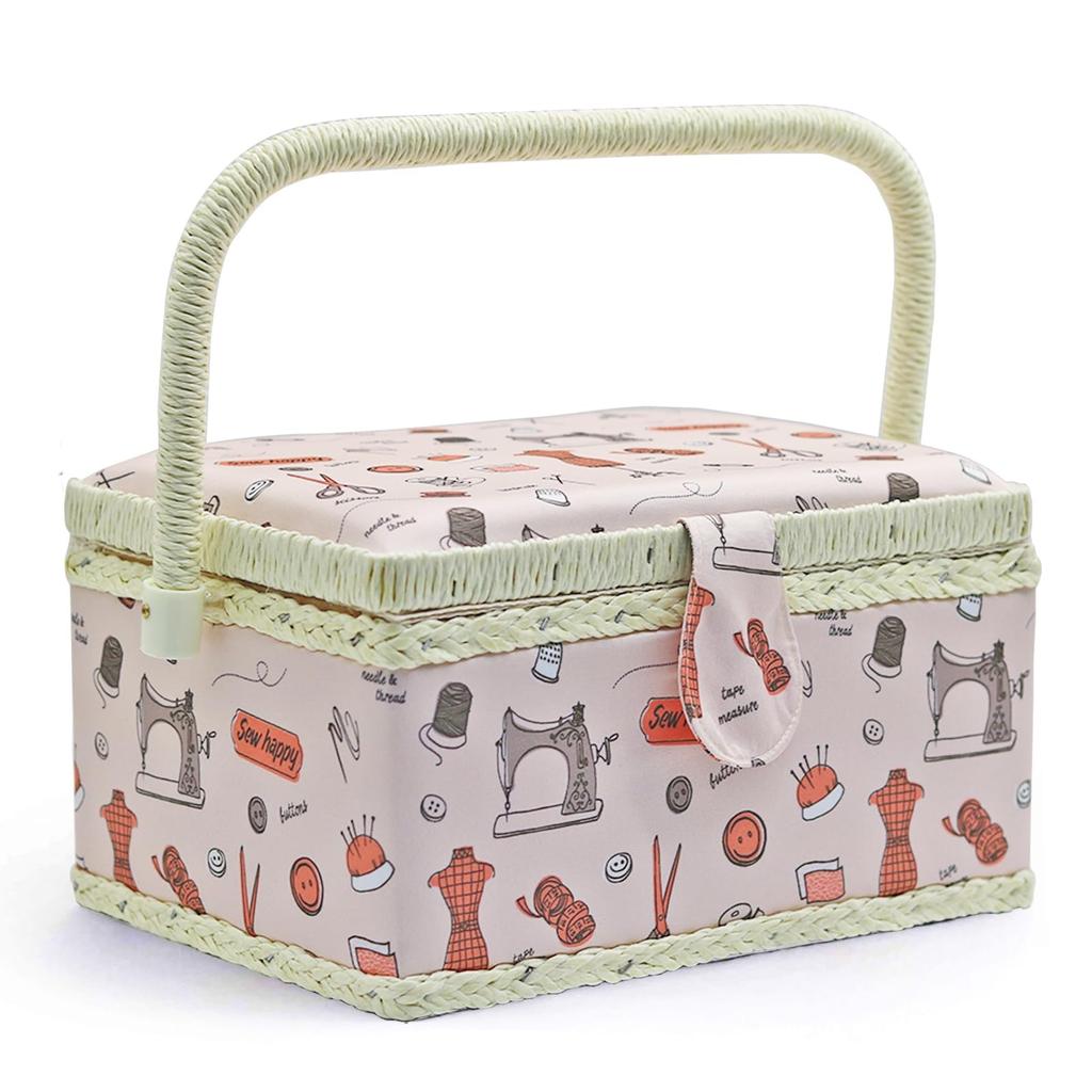 Sewing Large Storage for Sewing D&D Box, Capacity, Double-Layer Accessories, 2417.513cm (Pink)