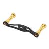 Fishing Reel Handle Replacement Part Aluminum Alloy Double Rocker Arm Metal Lure Accessories Black Gold 90mm