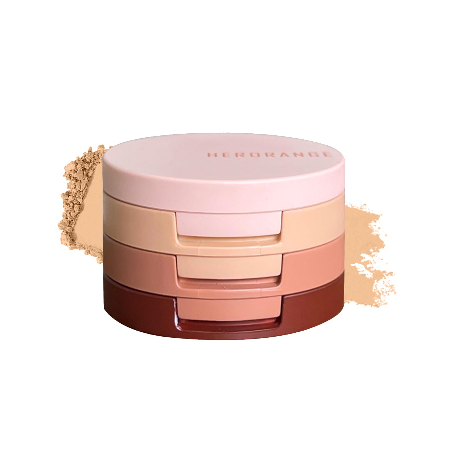 Three-color eyeshadow palette for natural-looking makeup. Includes shimmer, glitter, matte, and pearl shades. Perfect for highlighting under-eye