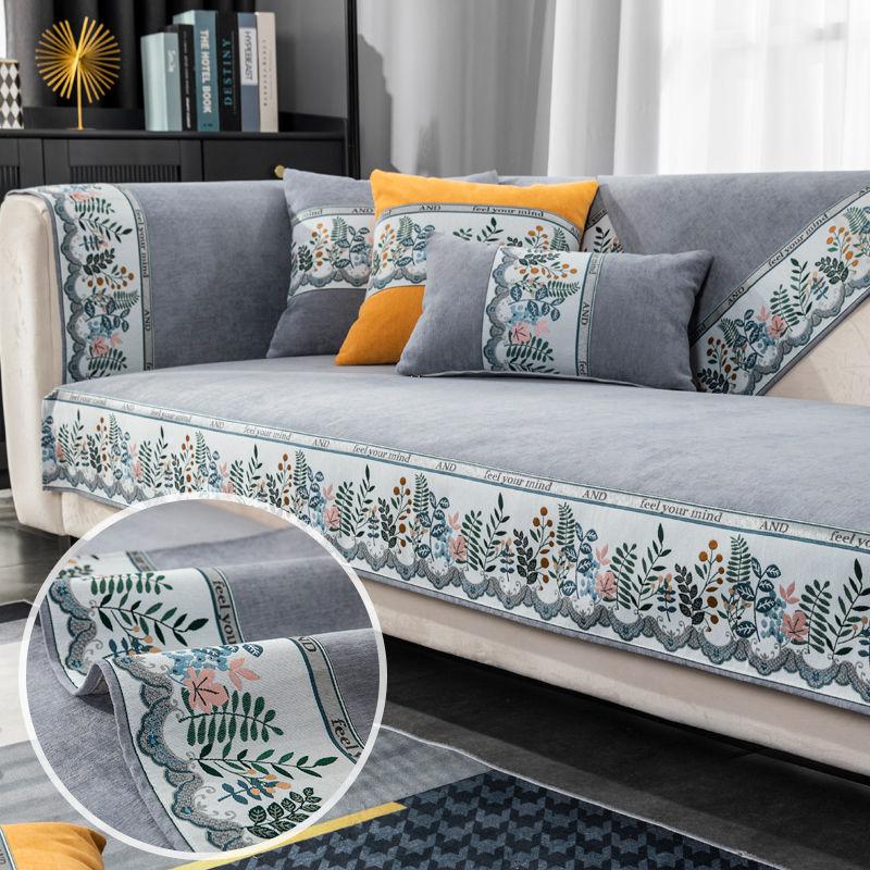 

Жаккардовый чехол на диван хлопок лен однотонный чехол на подушку дивана для гостиной весна и осень нескользящий пылезащитный чехол для мебели 70x70