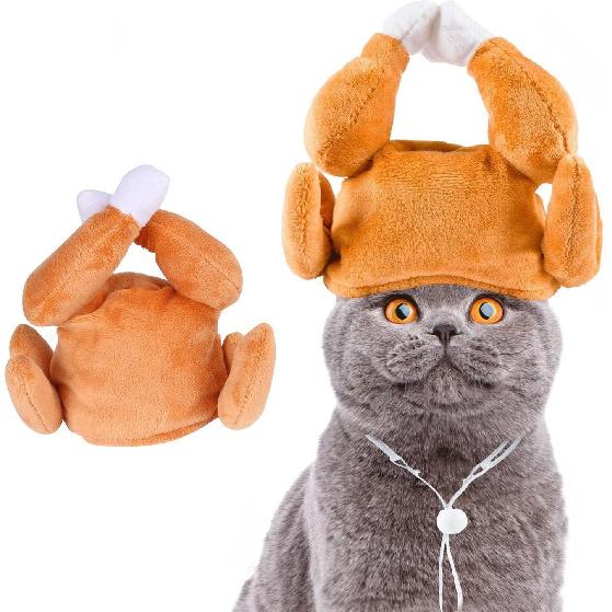 Pet Turkey Hat Fun Thanksgiving Holiday Hat for Dogs/Cats Cute, Comfortable and Fun