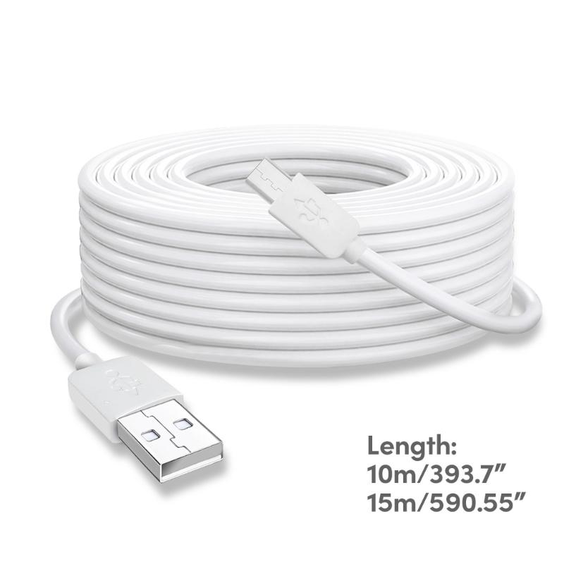 Super Long USB to Micro USB Charging Cable for Thermometer / Camera Long Durable Charger Wire 393.7in/590.55inch