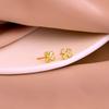Earrings Are Slightly Inlaid with Diamonds and Lucky Grass Flowers Are Small and Elegant, Light Luxury Earrings Are Fresh