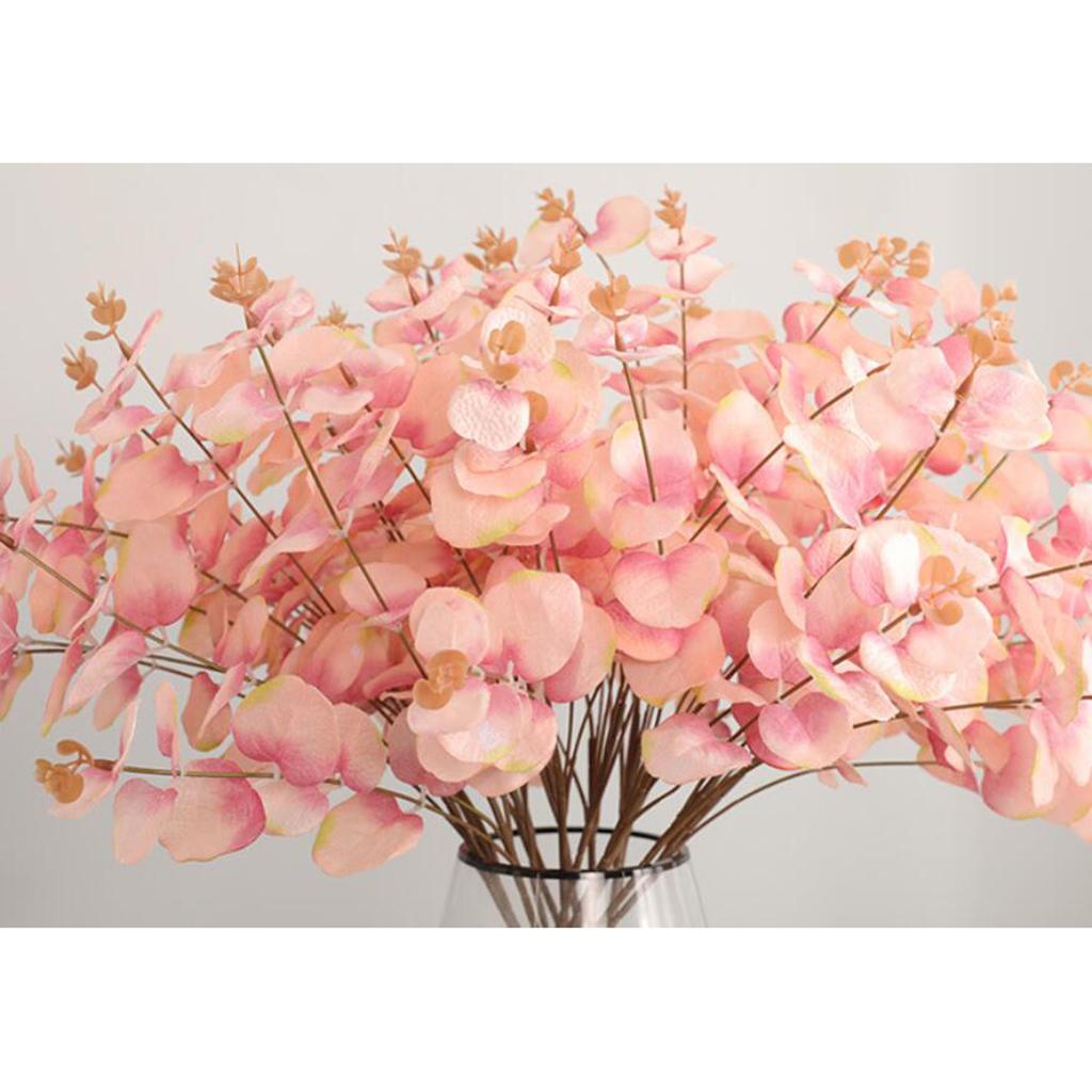 19inch Artificial Eucalyptus Leaves Branch Silk Leaves Green