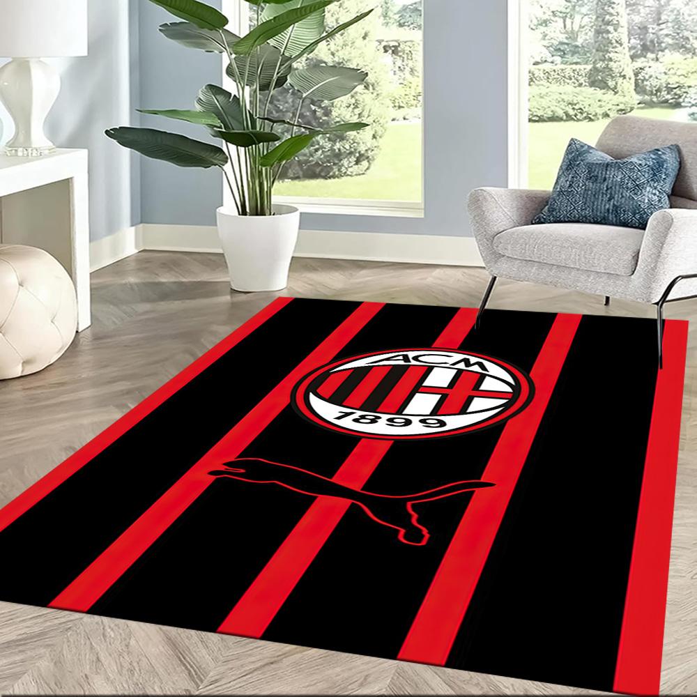 Tappeto Ac Milan Tappeto per Ufficio Adatto per Sala Giochi Studio Soggiorni Balcone Tappeto Antiscivolo Decora Uffici Migliore per Natale