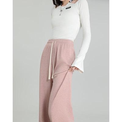 Demana Women's Elastic Waist Straight Leg Casual Pants