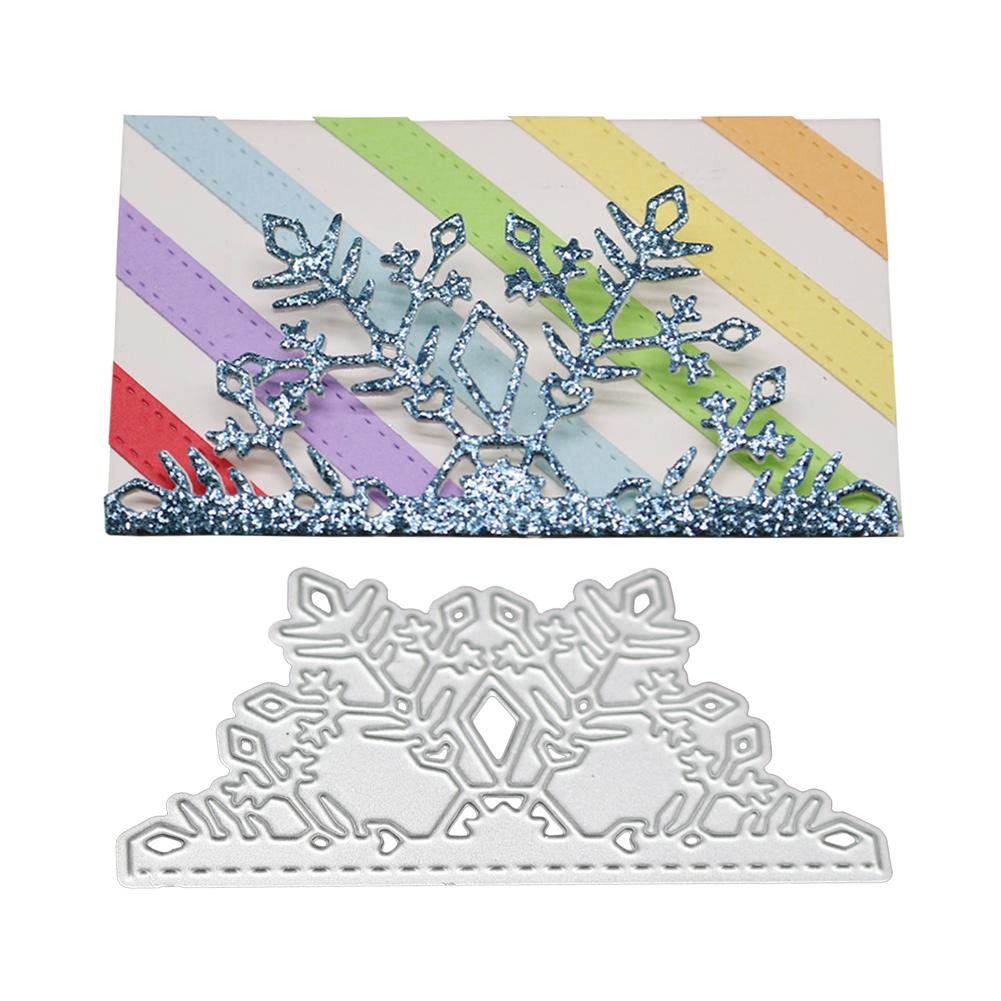 Snowflake Frame Metal Silvery Stencil Embossing Cutting Dies For Diy Scrapbooking Paper Album Cards Making