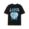 Loser Lover Light Blue Printed Vintage Casual T-Shirt Spring Summer Short Sleeve Round Neck Women T-Shirt