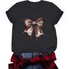 Women's Baseball Basketball Football Soccer T-Shirt Mom T-Shirt Cute Short Sleeve Top